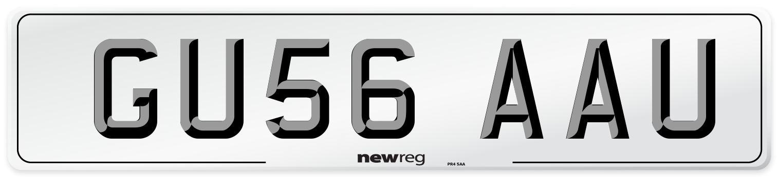 GU56 AAU Number Plate from New Reg